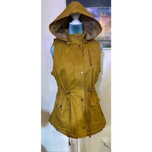 yellow winter vest with hood by love tree